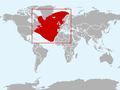 Zasięg występowania walenia butlonosego.
Źródło: Taylor BL, Baird R, Barlow J, Dawson SM, Ford J, Mead JG, Notarbartolo di Sciara G, Wade P, Pitman RL (2008) Hyperoodon ampullatus. W: IUCN 2009. IUCN Red List of Threatened Species. Version 2009.1, www.iucnredlist.org

